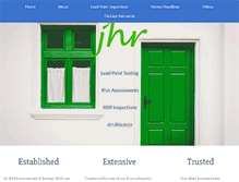 Tablet Screenshot of jhrenvironmentaltesting.com